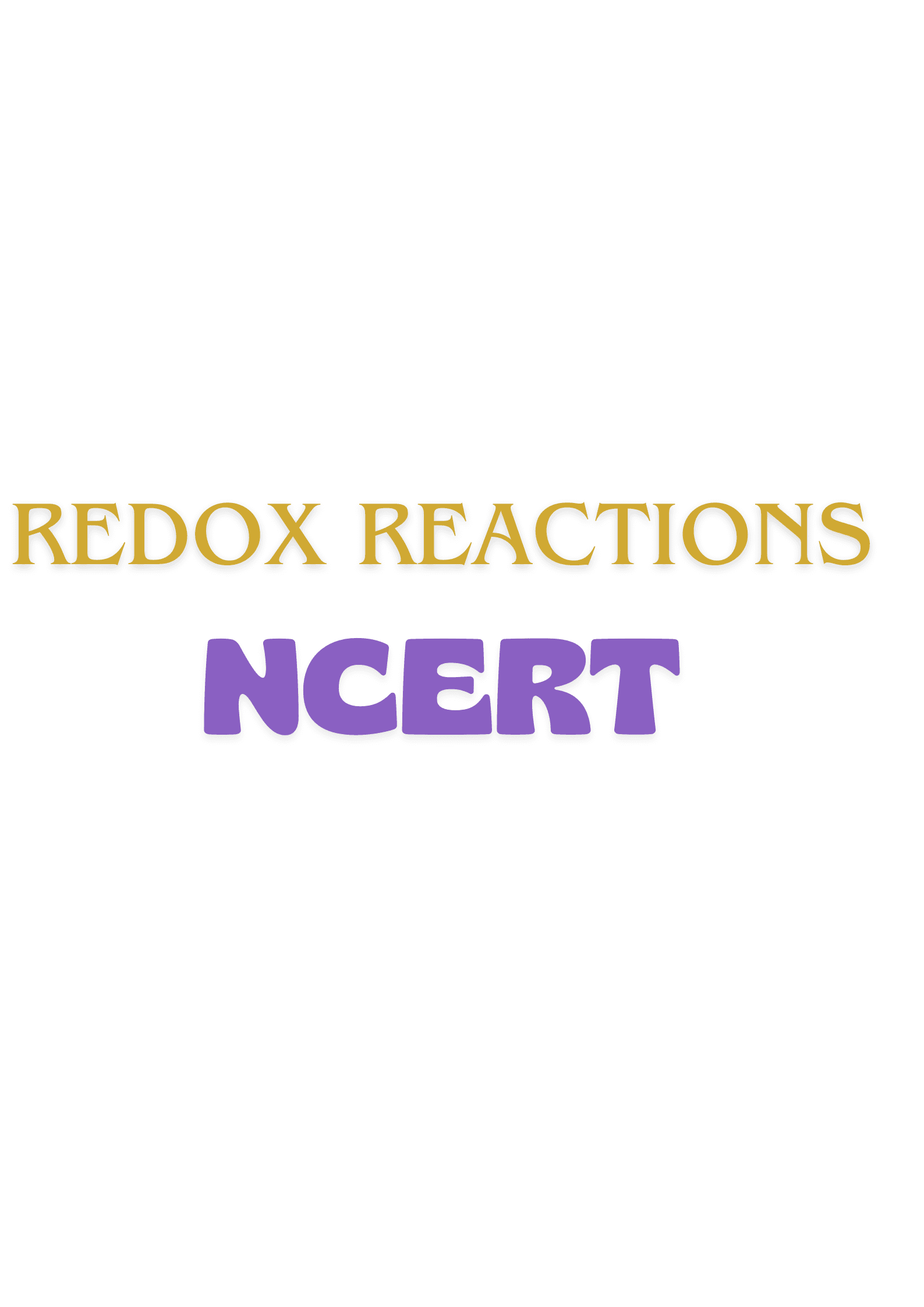 7. Redox Reactions